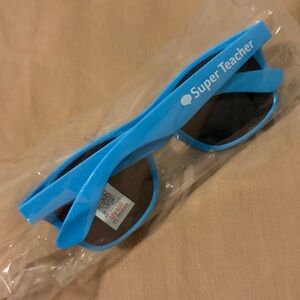 Bright Blue Wayfarer Sunglasses - Super Teacher